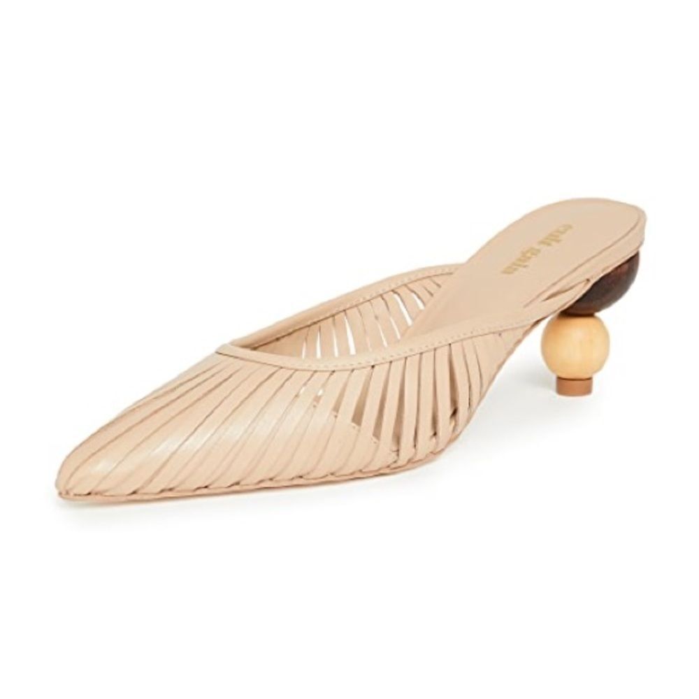Cult Gaia Beige Mules with Unique Heel - Picture 9 of 16